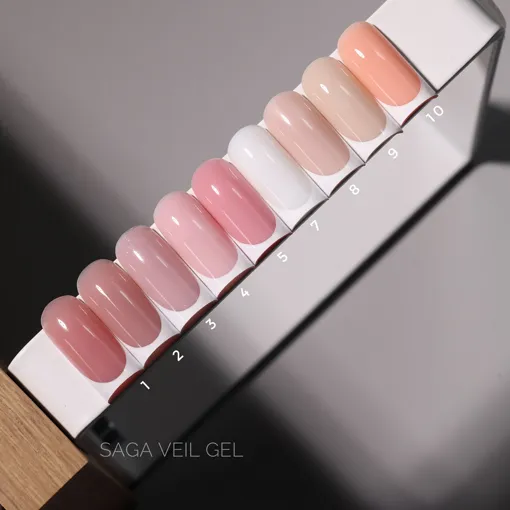 Гель для нарощування на укріплення нігтів камуфлюючий, 15 мл №08 Veil Builder Gel SAGA Professional