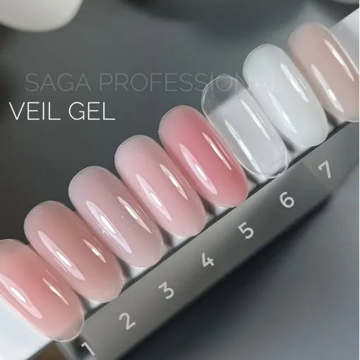 Гель для нарощування на укріплення нігтів камуфлюючий, 30 мл №01 Veil Builder Gel SAGA Professional