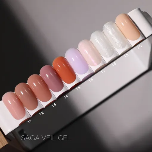 Гель для нарощування на укріплення нігтів камуфлюючий, 15 мл №017 Veil Builder Gel SAGA Professional