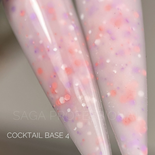 База з пластівцями-конфеті, 13 мл №04 Cocktail Base SAGA Professional