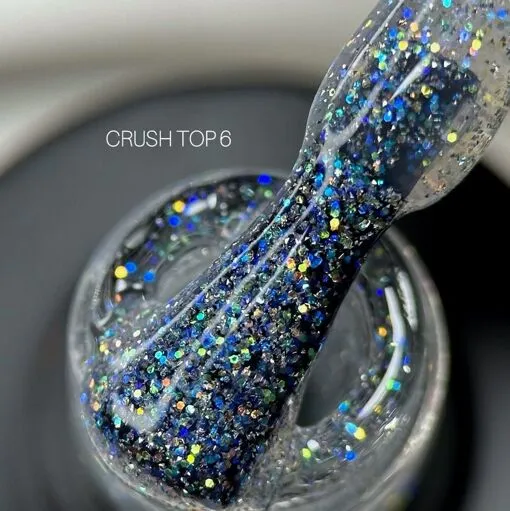 Топ з кольоровими блискітками, 9 мл №06 Cruch Top SAGA Professional