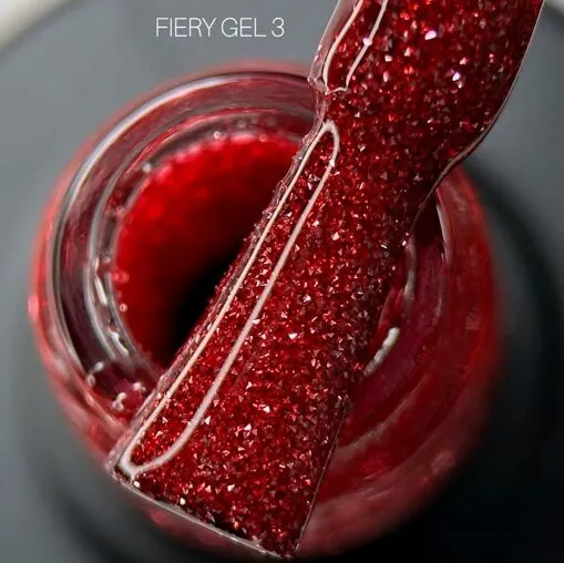 Гель-лак світловідбиваючий, 10 мл №03 Fiery Gel Polish SAGA Professional