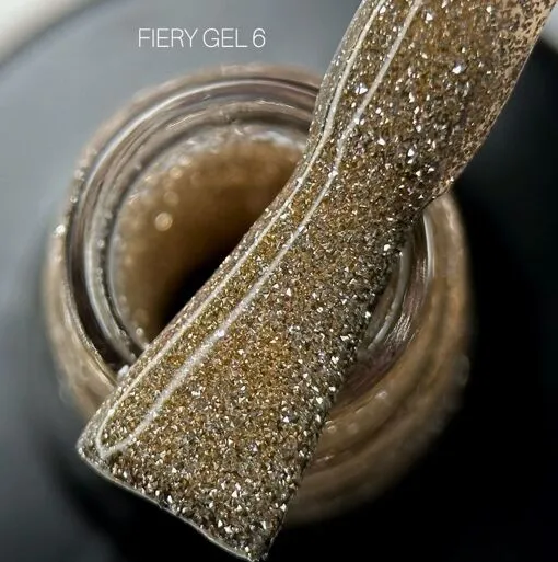 Гель-лак світловідбиваючий, 10 мл №06 Fiery Gel Polish SAGA Professional