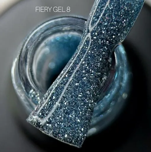 Гель-лак світловідбиваючий, 9 мл №08 Fiery Gel Polish SAGA Professional