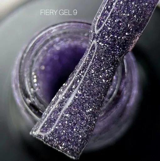 Гель-лак світловідбиваючий, 9 мл №09 Fiery Gel Polish SAGA Professional