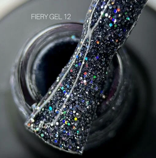 Гель-лак світловідбиваючий, 9 мл №12 Fiery Gel Polish SAGA Professional