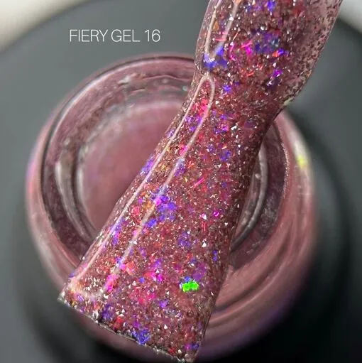 Гель-лак світловідбиваючий, 10 мл №16 Fiery Gel Polish SAGA Professional