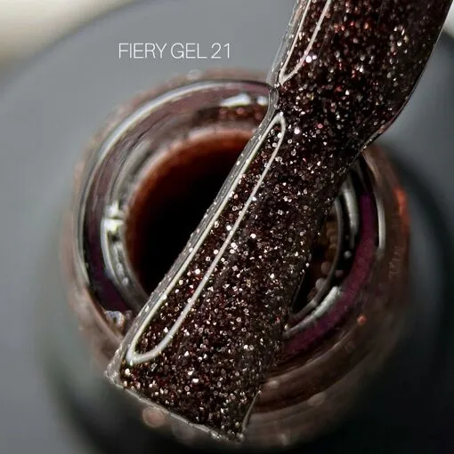 Гель-лак світловідбиваючий, 10 мл №21 Fiery Gel Polish SAGA Professional