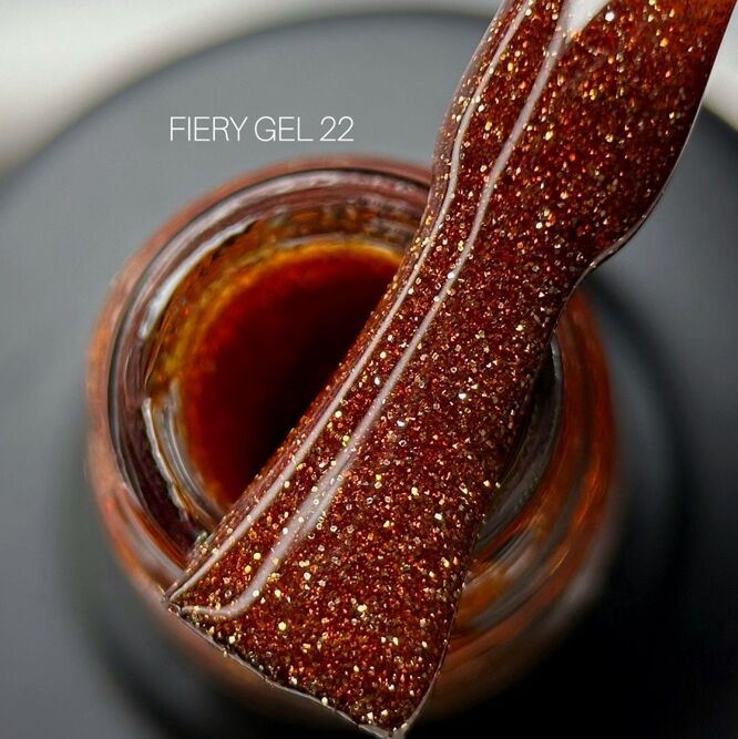 Гель-лак світловідбиваючий, 9 мл №22 Fiery Gel Polish SAGA Professional