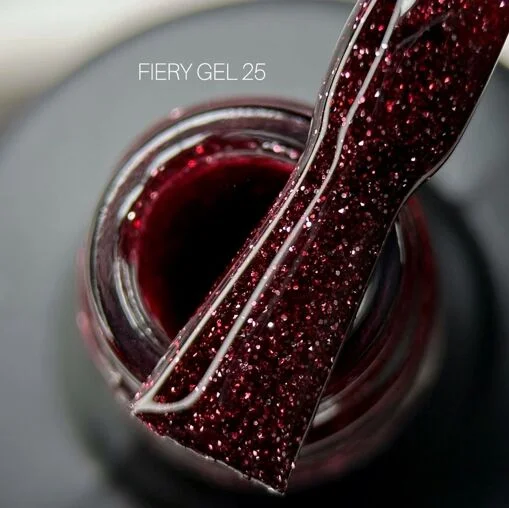 Гель-лак світловідбиваючий, 10 мл №25 Fiery Gel Polish SAGA Professional