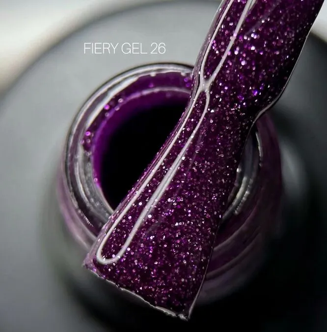 Гель-лак світловідбиваючий, 9 мл №26 Fiery Gel Polish SAGA Professional