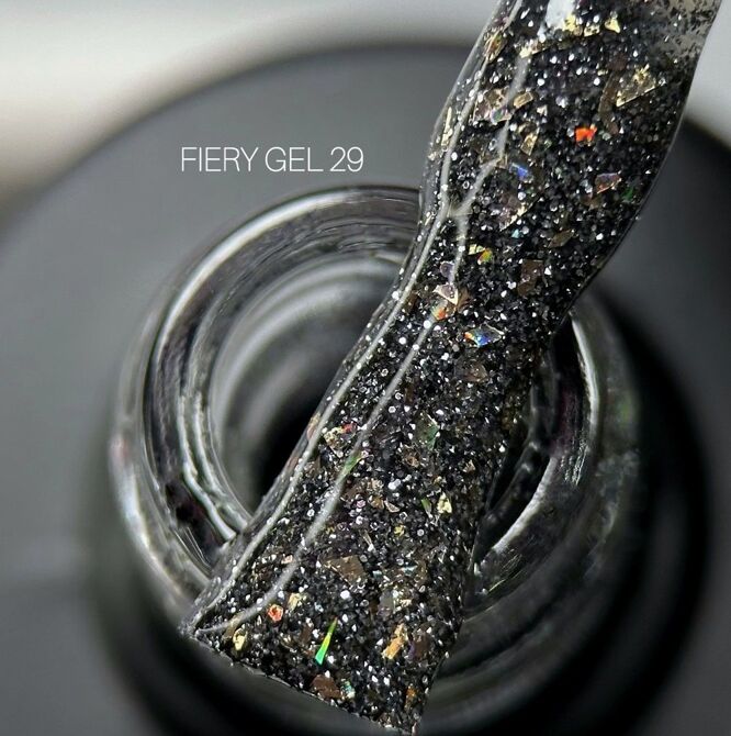 Гель-лак світловідбиваючий, 9 мл №29 Fiery Gel Polish SAGA Professional