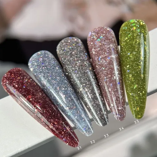 Гель-лак світловідбиваючий, 9 мл №31 Fiery Gel Polish SAGA Professional