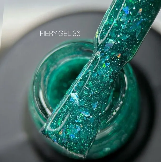 Гель-лак світловідбиваючий, 9 мл №36 Fiery Gel Polish SAGA Professional