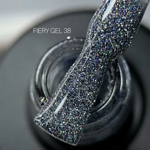 Гель-лак світловідбиваючий, 9 мл №38 Fiery Gel Polish SAGA Professional