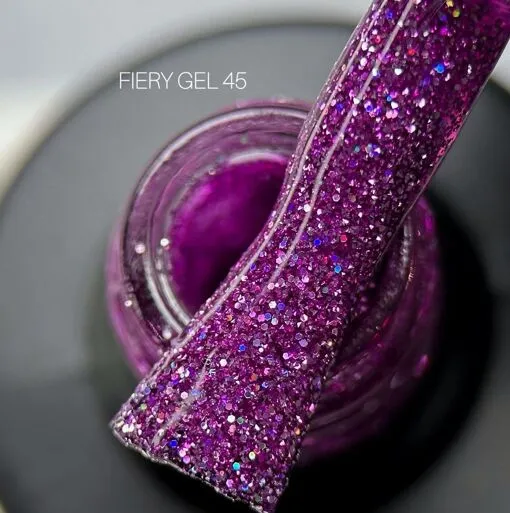 Гель-лак світловідбиваючий, 10 мл №45 Fiery Gel Polish SAGA Professional