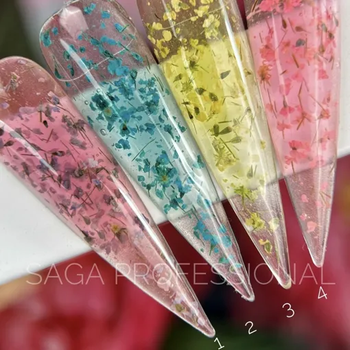 Гель із сухоцвітами, 5 мл №01 Flower Fairy Gel SAGA Professional