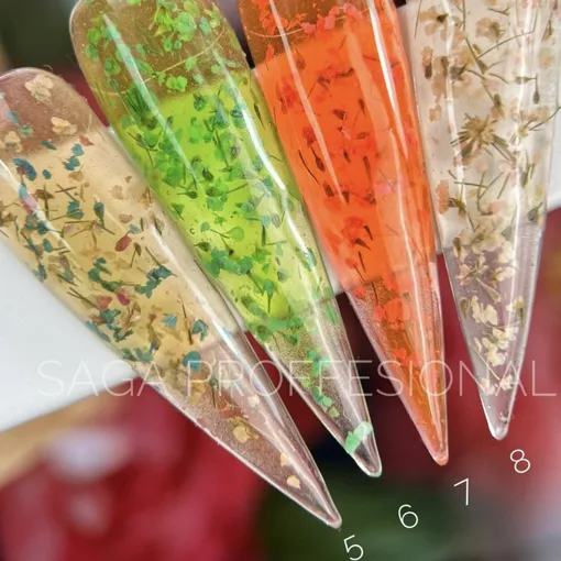 Гель із сухоцвітами, 5 мл №07 Flower Fairy Gel SAGA Professional