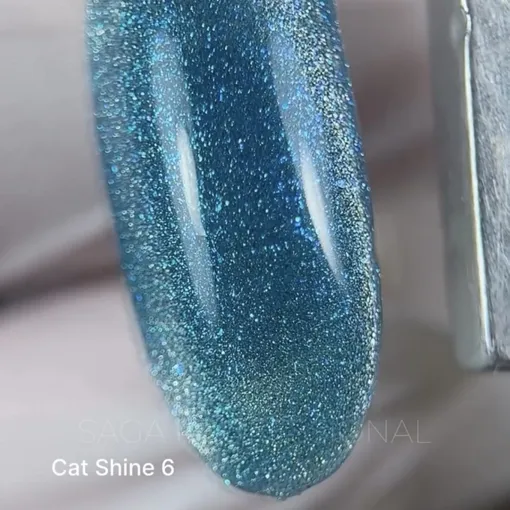 Гель-лак кришталева кішка, 9 мл №06 Cat Shine Gel Polish SAGA Professional