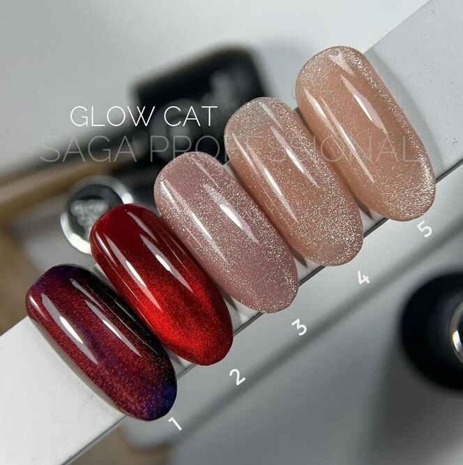 Гель-лак котяче око, 10 мл №05 Glow Cat Gel Polish SAGA Professional