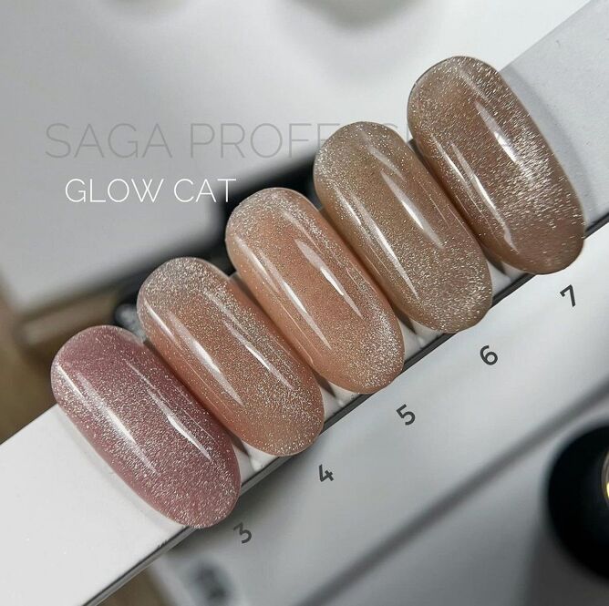 Гель-лак котяче око, 09 мл №07 Glow Cat Gel Polish SAGA Professional