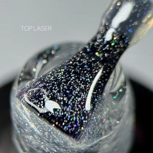 Топ з голографічним блиском, 9 мл LASER Top SAGA Professional