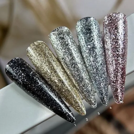 Гель-фарба з поталлю, 5 мл Колір: Золотий, металік №02 Platinum Gel SAGA Prpfessional