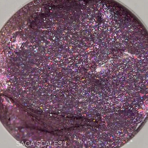 Гель паста рельєфна з блискітками, 5 мл №01 Колір: бузковий / аврора Scasles paste SAGA Professional