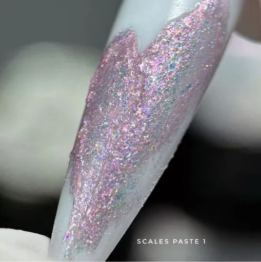 Гель паста рельєфна з блискітками, 5 мл №01 Колір: бузковий / аврора Scasles paste SAGA Professional