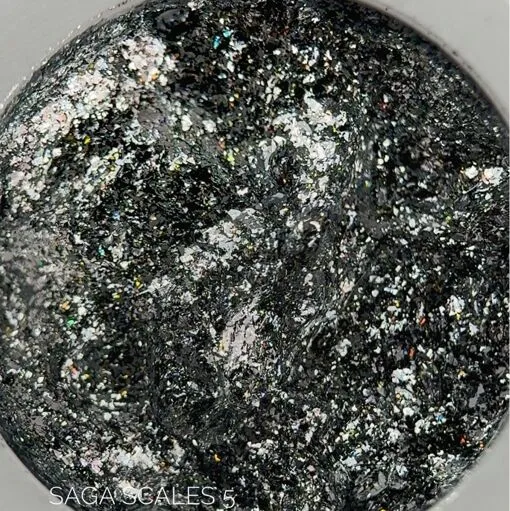 Гель паста рельєфна з блискітками, 5 мл №05 Колір: срібний Scasles paste SAGA Professional