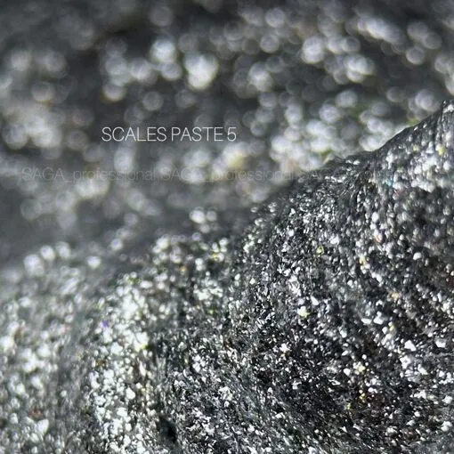 Гель паста рельєфна з блискітками, 5 мл №05 Колір: срібний Scasles paste SAGA Professional