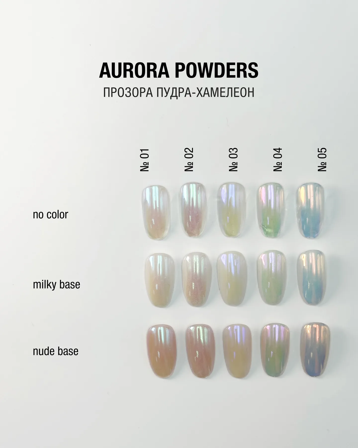 Втирка-хамелеон для нігтів, 0,5г №04 Aurora Powder ADORE