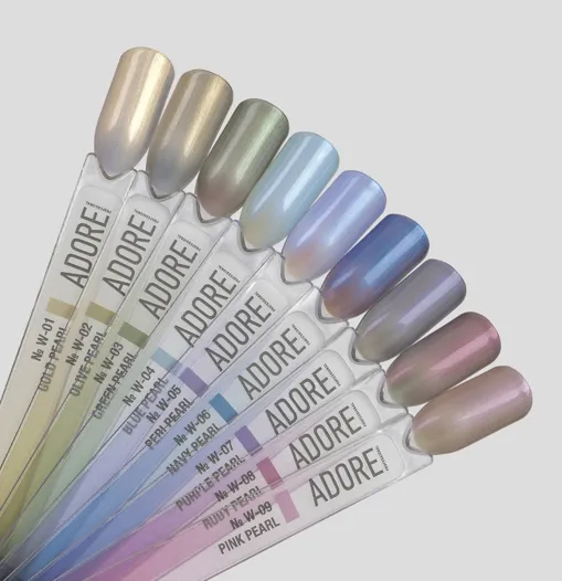 Гель-лак перламутровий з ефектом втирки, 8 мл № W-03 Wild Pearl Gel Polish ADORE
